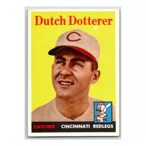 Dutch Dotterer Cincinnati Redlegs 1958 Topps