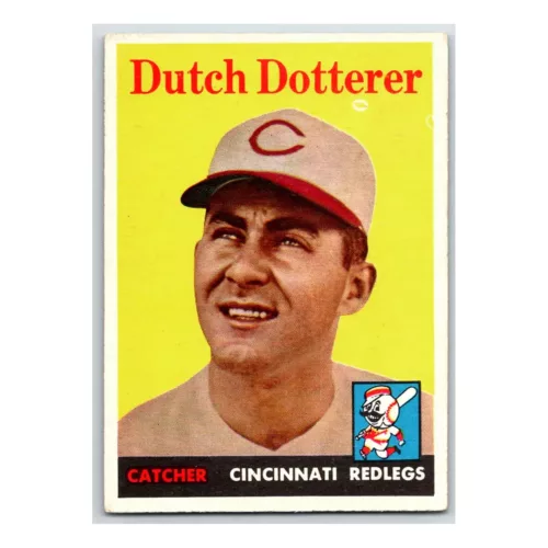 Dutch Dotterer Cincinnati Redlegs 1958 Topps