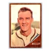 Carl Willey Milwaukee Braves 1962 Topps