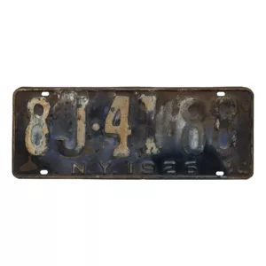 New York State 1926 License Plate