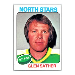 Glen Sather Minnesota North Stars Topps 1975