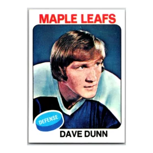 Dave Dunn Toronto Maple Leafs Topps 1975