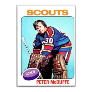 Peter McDuffe Kansas City Scouts Topps 1975