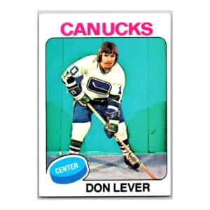 Don Lever Vancover Canucks Topps 1975