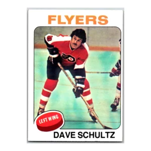 Dave Schultz Philadelphia Flyers Topps 1975