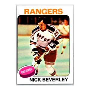 Nick Beverley New York Rangers Topps 1975