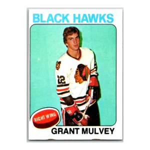 Grant Mulvey Chicago Black Hawks Topps 1975