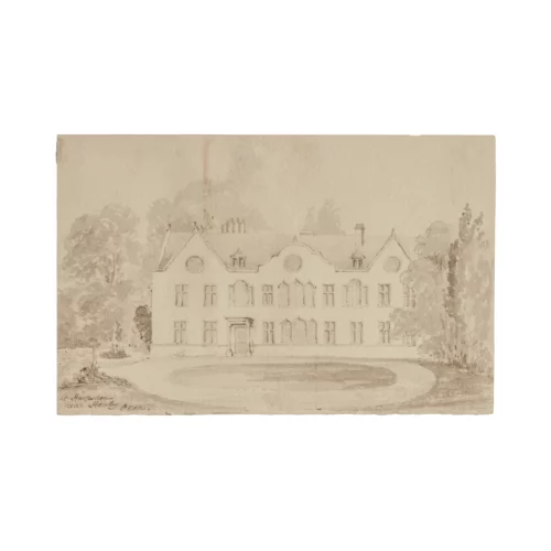 Antique British Manor Drawing