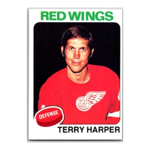 Terry Harper Detroit Red Wings Topps 1975