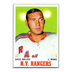 Dave Balon New York Rangers Topps 1970