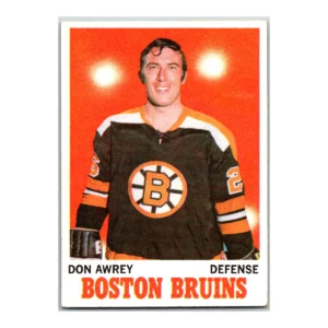 Don Awrey Boston Bruins Topps 1970