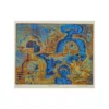 Vintage Abstract Expressionist Art Print "En Et" 1967