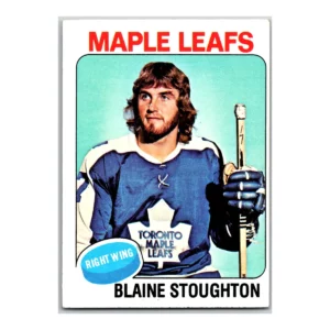 Blaine Stoughton Toronto Maple Leafs Topps 1975