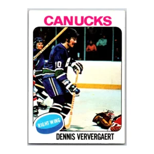 Dennis Ververgaert Vancover Canucks Topps 1975