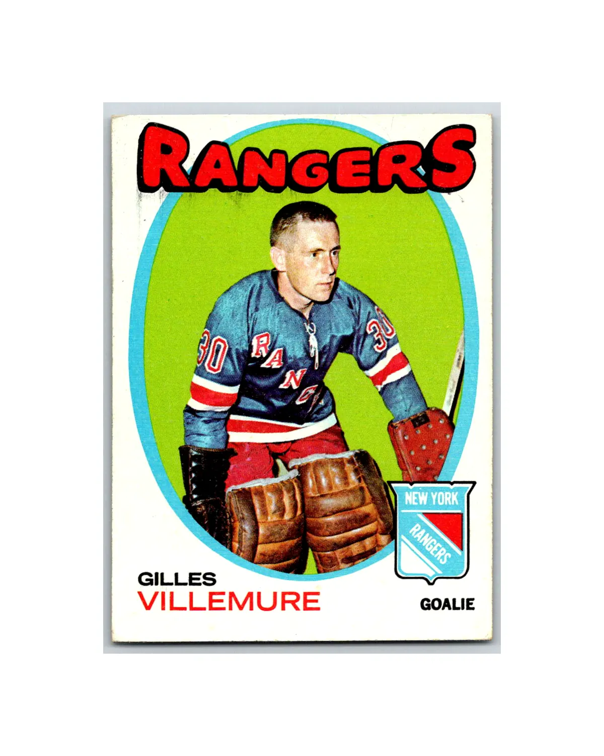 Gilles Villemure New York Rangers Topps 1971