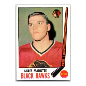 Gilles Marotte Chicago Black Hawks Topps 1969