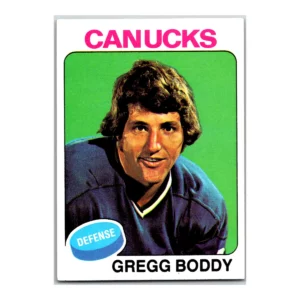 Gregg Boddy Vancover Canucks Topps 1975