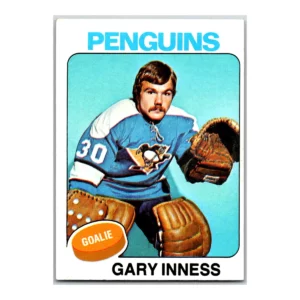 Gary Inness Pittsburgh Penguins Topps 1975