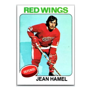 Jean Hamel Detroit Red Wings Topps 1975