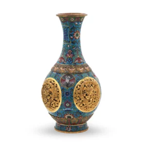 Chinese Cloisonne Enamel Revolving Vase