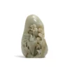 Chinese Celadon Russet Jade Boulder Sculpture