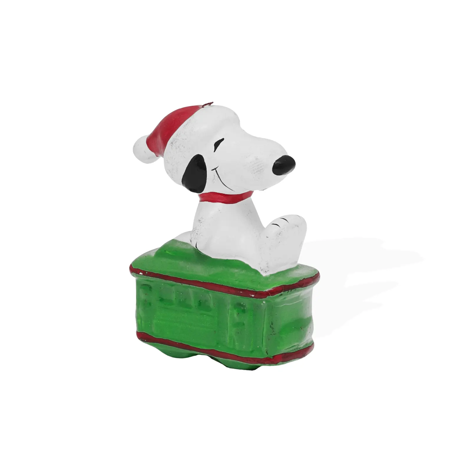 Santa Snoopy Train Car Christmas Ornament