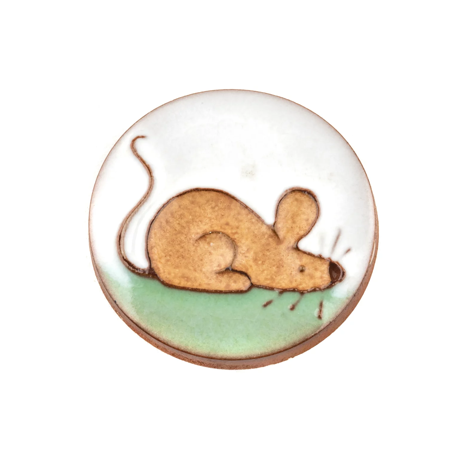 Vintage Ceramic Mouse Magnet