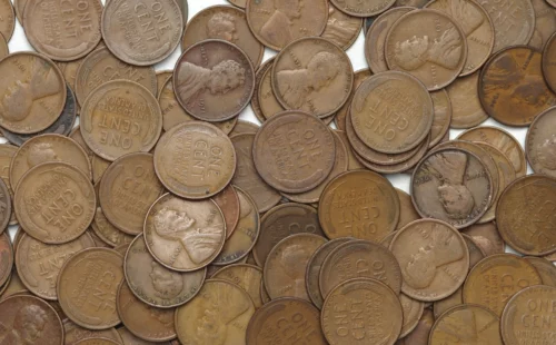 A picture of wheat pennies