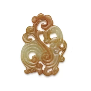 Chinese Russet Jade Archaic Style Pendant