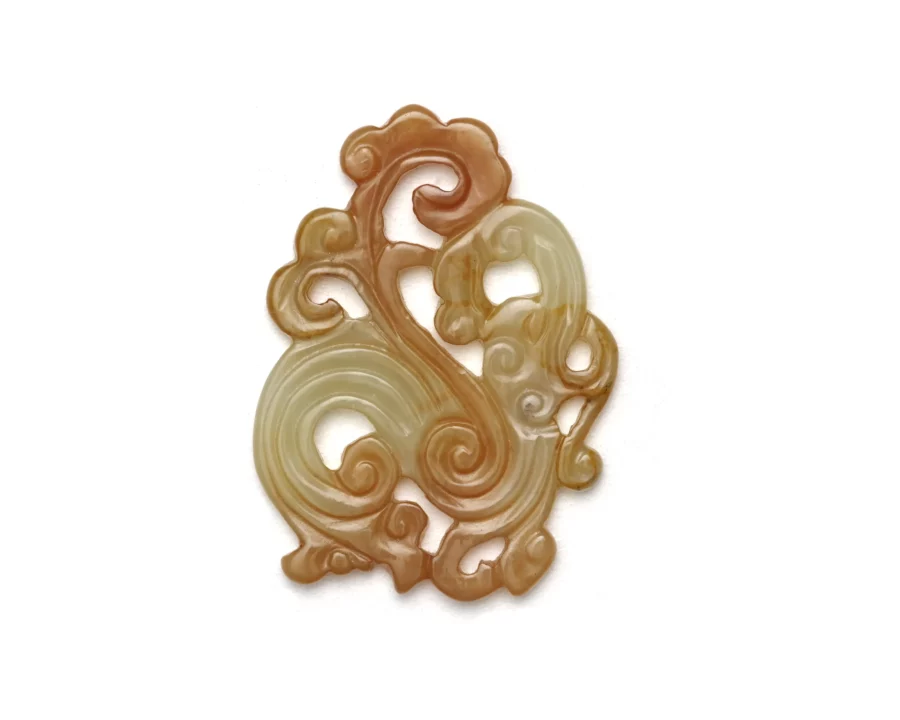 Chinese Russet Jade Archaic Style Pendant