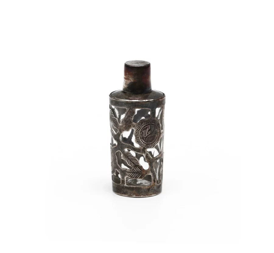 Hencho En Mexico Sterling Silver Vintage Perfume Scent Bottle