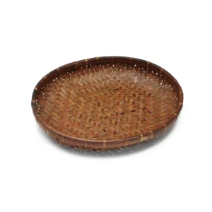 Antique Japanese Handmade Reeded Basket
