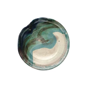 Nancy Jurs Raku Modernist Ceramic Centerpiece Plate