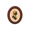 Antique Gilt Decorated Oval Silhouette Painting of a Georgian Gentleman