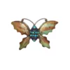 Vintage Sterling Silver Turquoise Inlaid Butterfly Brooch