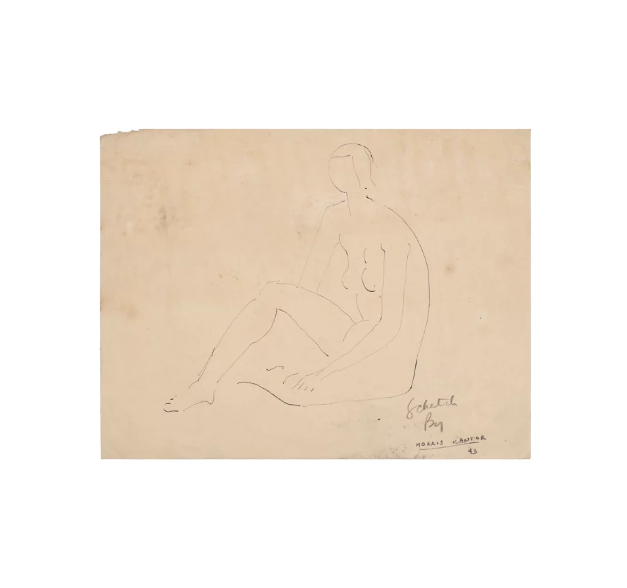 Morris Kantor Nude Line Drawing