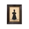 Antique Silhouette Portrait of a Lady Full Length Framed Paper Cut