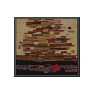 Vintage Abstract Needlepoint Wall Panel