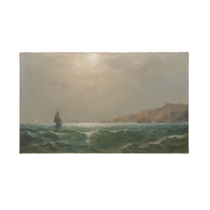 William Richardson Tyler New England Coast Ships Setting Sail Painting Signed W.R Tyler, 4th Quarter 19th century