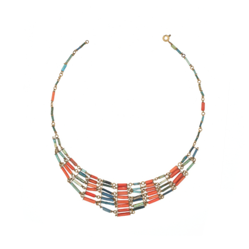 Egyptian Faience Beaded Collar Necklace