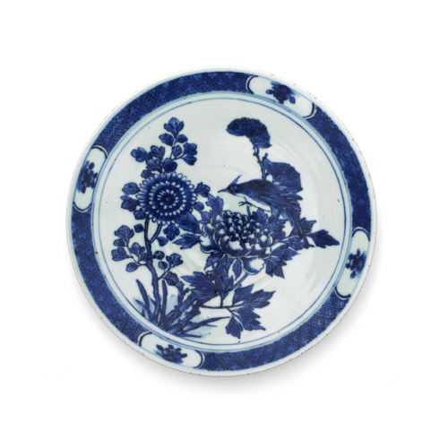 Antique Japanese Porcelain Arita Bird Charger Plate