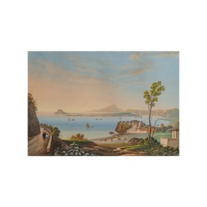 Antique Italian Neapolitan School Waterscape Painting