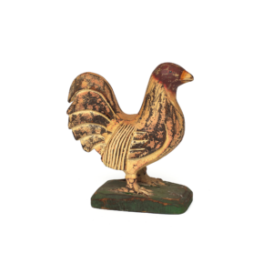 Vintage Pine Carved American Rooster Sculpture