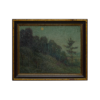 Antique 19th Century Midnight Dawn Forrest Landscape Painting