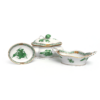 Herend Apponyi Flowers Porcelain Tureen Dish and Basket Set