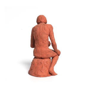 Nancy Fitzsmith Ceramic Seated Profile Sculpture of A Man