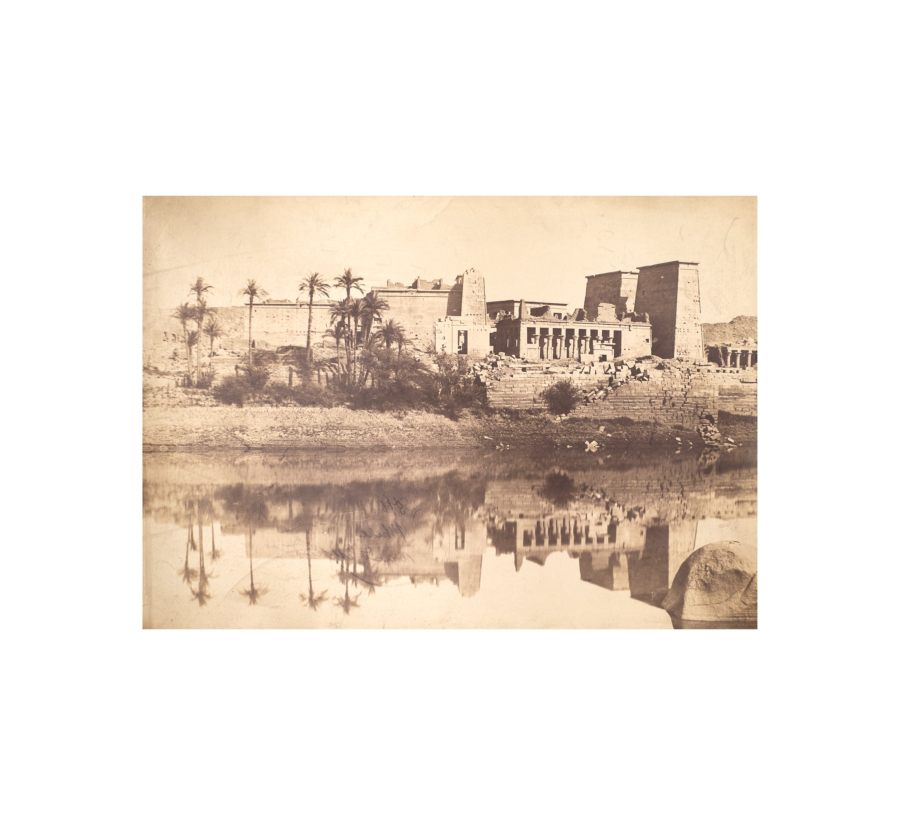 Antique Albumen Landscape Photograph of Egypt Along The Nile