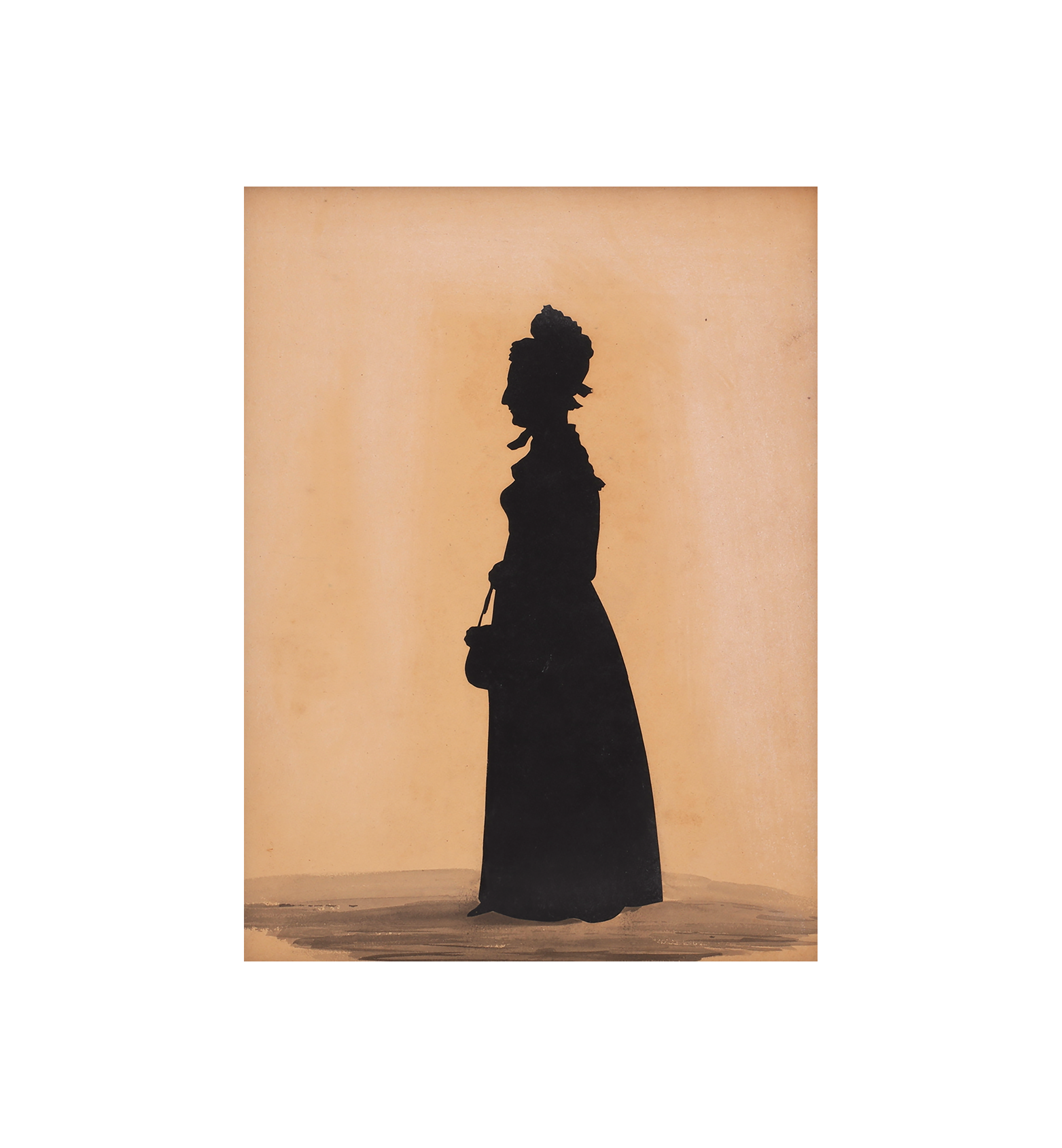 woman profile silhouette vintage