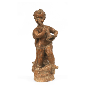 19th Century European Terra Cotta Cherub Sculpture