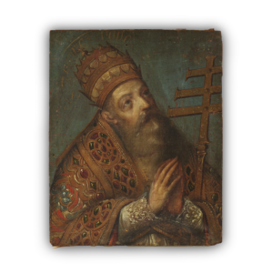 18th Century European Oil Painting of Saint Augustine in Prayer